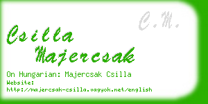 csilla majercsak business card